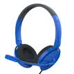 dostyle HS201 Headset Stereo Talking Game Headset Computer Headset Rotary Earmuffs Laser Blue