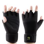 Guantes de levantamiento de pesas Romaing con soporte para muñequeras de 14 ＂, guantes de gimnasia acolchados Pro para levantamiento de pesas, entrenamiento cruzado, entrenamiento