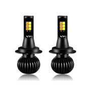 Luces antiniebla delanteras del coche 2PCS LED destacan luces blancas modificadas LED de dos colores de la luz blanca H1 / H3 / H7 / H8 / H4