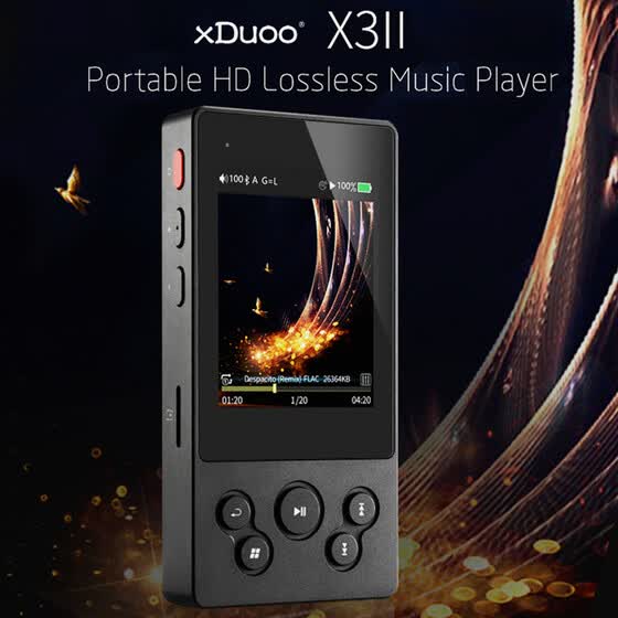  xDuoo X3II HiFi Music Player High Fidelity Lossless Audio Player Поддержка DSD Bluetooth 4.0 TF Card Чтение 2.4-дюймовый экран.        