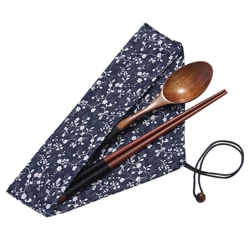 Orz Japanese Style Wooden Tableware Set Non Slip Reusable Dinnerware Orz Japanese Style Wooden Tableware Set Non Slip Reusable Dinnerware Value Pack Gift Cutlery For