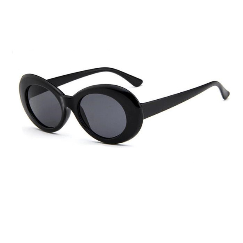  Ретро-атласные очки Унисекс Солнцезащитные очки Рэппер Овальные оттенки Гранж-очки. 