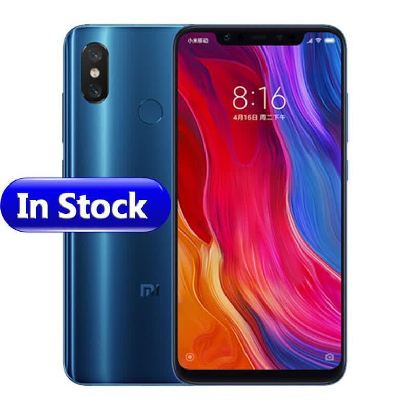  Глобальная версия Xiaomi Mi 8 Mobile Phone 6GB RAM 128GB ROM Snapdragon 845 Octa Core 6.21 "18.7: 9 Full Screen 20MP Front Camera.     