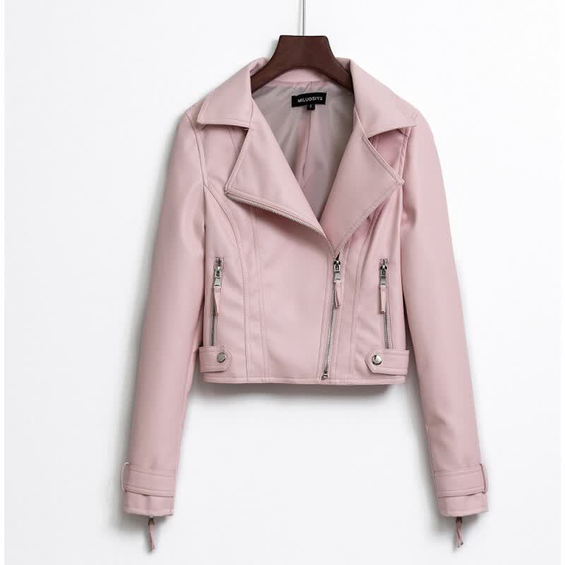 small leather suitcase leather jacket jacket women