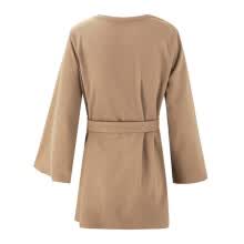 -Vestido de abrigo de lana c&aacute;lido de todo f&oacute;sforo para mujer Abrigo casual conciso s&oacute;lido de oto&ntilde;o invierno con mangas de siete puntos on JD