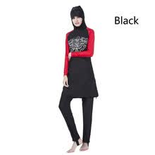 -Traje de ba&ntilde;o musulm&aacute;n Hajib Traje de ba&ntilde;o isl&aacute;mico para mujer Cubierta completa Burkinis conservador Desgaste de la nadada Tallas grandes on JD