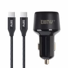 car-charger-Cargador para autom&oacute;vil, cargador r&aacute;pido Cargador para auto, cargador USB de 48W dual (PD, QC3.0) con cable CC de tipo 1.2M para carga r&aacute;pida on JD