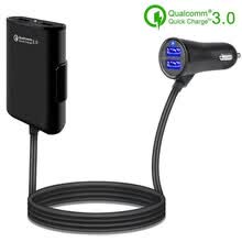car-charger-Cargador de coche USB de 4 puertos para pasajeros del asiento delantero / trasero, carga r&aacute;pida 3.0, tecnolog&iacute;a inteligente de IC on JD