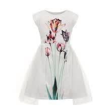 girl-clothing-Nuevos vestidos sin mangas blancos de tulipanes morados sin mangas de verano para la ropa de decoraci&oacute;n de malla de diamantes de ni&ntilde;a peque&ntilde;a on JD