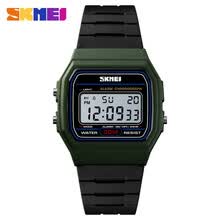 men-watches-SKMEI 1412 Hombres Reloj Anal&oacute;gico Digital Moda Casual Reloj de pulsera Reloj de Tiempo Alarma 5ATM Correa de Cuero Impermeable retroiluminaci&oacute;n on JD