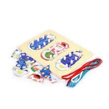 -Aprendizaje temprano Rompecabezas de madera Beb&eacute; Ni&ntilde;os Pr&aacute;ctica de atar cordones de zapatos Juguete de ejercicio de cordones de ni&ntilde;os on JD