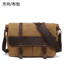 -Bolso de los hombres ocio al aire libre deportes diagonal bolso de hombro bolsa de lona hombres cera de aceite impermeable bolsa retro transfronterizo especial on JD