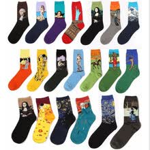 men-socks-Moda Arte Algod&oacute;n Tripulaci&oacute;n Calcetines Impresos Pintura Patr&oacute;n Car&aacute;cter Mujeres Hombres Harajuku Dise&ntilde;o Sox Calcetine Van Gogh Novedad Divertido on JD