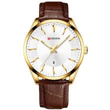 men-watches-CURREN 8365 Reloj de pulsera de cuarzo para hombre con correa de cuero Banda Calendario Indicador Fecha Relojes para hombre a prueba de agua Usable on JD
