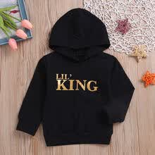 hoodies-sweatshirts-Ni&ntilde;os Ni&ntilde;os y ni&ntilde;as Impreso con capucha de manga larga Su&eacute;ter salvaje de moda en blanco y negro on JD