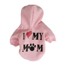 pet-supplies-Pet Clothes Puppy Hoodie Sweater Dog Coat Warm Love My Mom Printed Sweatshirt on JD