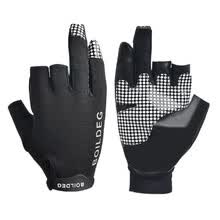 cycling-Guantes de pesca antideslizantes de fibra al aire libre Guantes de pesca deportivos de cuero Equipo de pesca transpirable Buena elasticidad on JD