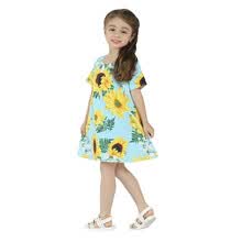 girl-clothing-Patr&oacute;n de girasol ni&ntilde;as vestido de ni&ntilde;as lindas ropa floral una l&iacute;nea hasta la rodilla vestido para ni&ntilde;os ni&ntilde;os ropa 2-6 a&ntilde;os on JD