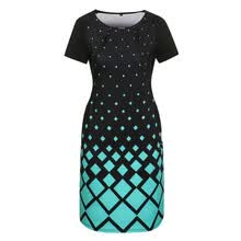 -Sakazy mujeres plus grande talla 6XL elegante vestido de verano casual de manga corta vestido bodycon vestido de fiesta vestido de on JD