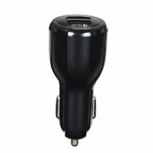 car-charger-Cargador Quelima QC3.0 Dual USB Cargador de coche r&aacute;pido negro blanco on JD