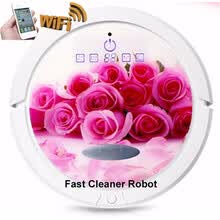robot-vacuum-cleaner-Romantic Rose Color WIFI Smartphone App Control m&aacute;s nuevo que viene Wet and Dry Robotic Aspirador para hogar QQ6 con tanque de agua on JD