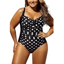 -WoldGirls traje de ba&ntilde;o de talla grande para mujer One Piece Polka Dot Monokini Bikini on JD