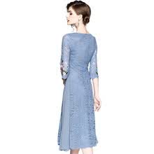 Vintage Prom Dresses Lace Half Sleeve