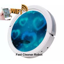 robot-vacuum-cleaner-Peque&ntilde;o y fresco color azul Smartphone WIFI APP Aspiradores robot de control para el tanque de agua de limpieza en seco y en h&uacute;medo, seis colores on JD