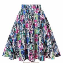 -Dise&ntilde;o falda Floral Mujeres cintura alta tallas grandes faldas de verano on JD