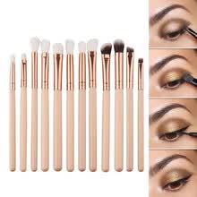 -12 Unids Profesional De Madera Mezcla L&aacute;piz Fundaci&oacute;n Powder Eyeshadow Eyeliner Eyes Maquillaje Pinceles Set on JD