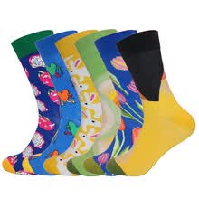 men-socks-LifeWheel Hombre Algod&oacute;n Casual Largo Atl&eacute;tico Multicolor Media pierna Calcetines 6 Par on JD