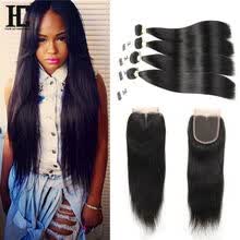 875071956-Mink Brazilian Hair With Closure Straight 8A Brazilian Virgin Hair With Closure Brazilian Straight Human Hair Weave With Closure on JD