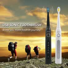 electronic-tooth-brush-Sonic Electric Toothbrush 3 cabezas de cepillos para adultos 5 modos de limpieza Carga USB Power Tooth Brush Waterproof Portable Travel on JD
