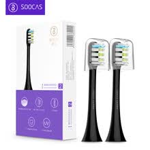 electronic-tooth-brush-Xiaomi MI SOOCAS SOOCARE X3 Reemplazo de Cabezal de Cepillo de Dientes 2 Piezas Negro on JD