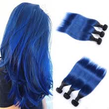 blue hair extensions human hair